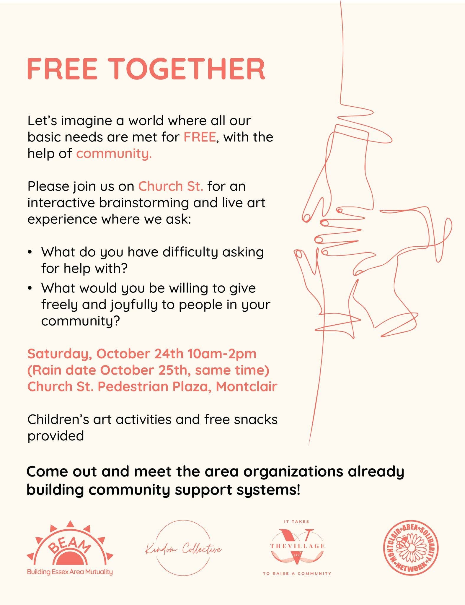 FREE TOGETHER public event in Montclair on October 24