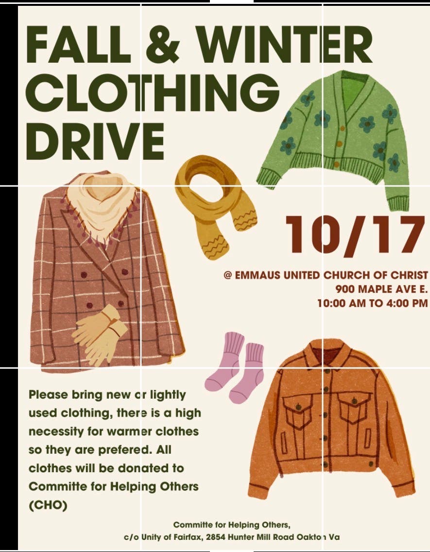 Fall & Winter Clothing Drive