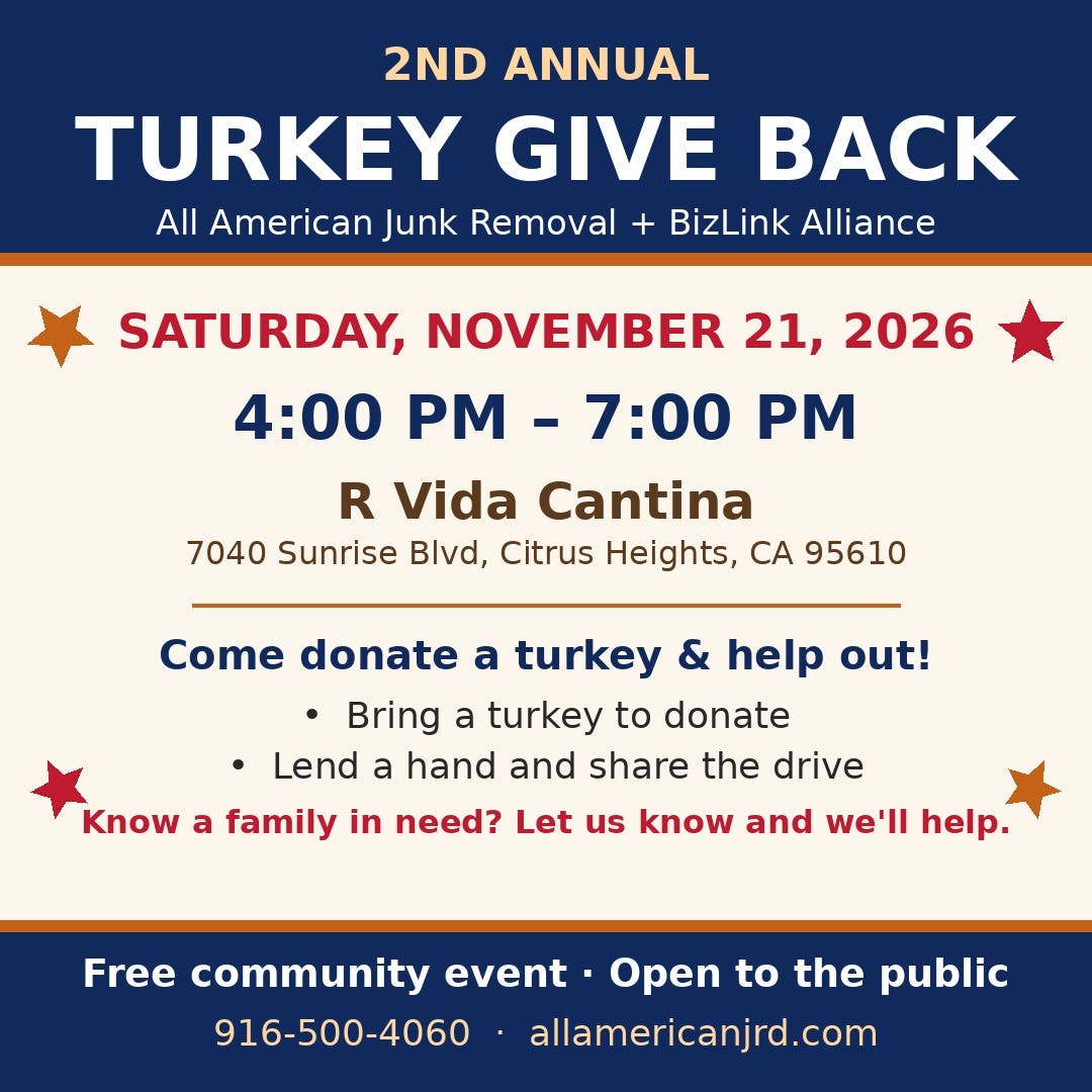 2nd Annual All American Junk Removal + BizLink Alliance Turkey Give Back