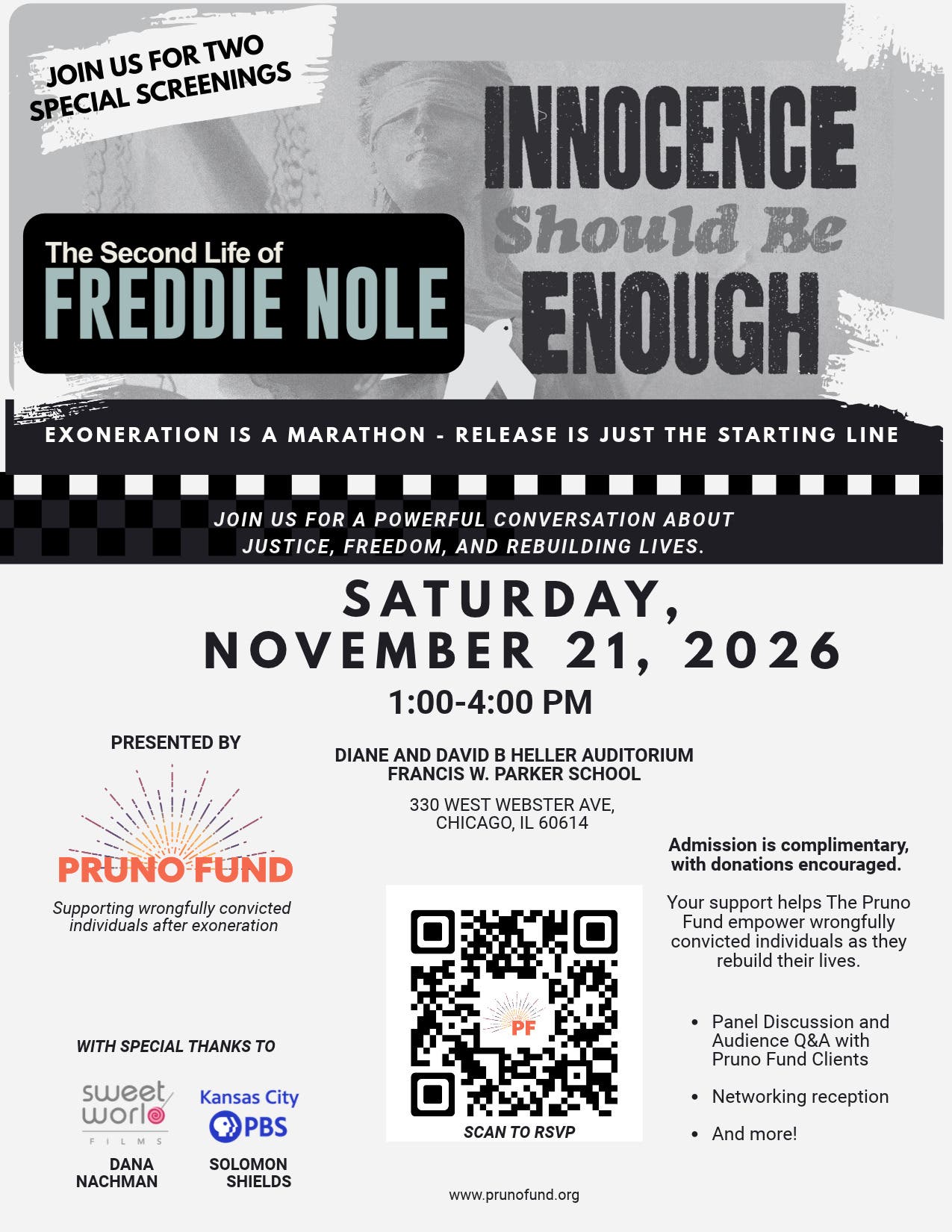 Free Film Event: Exoneration is a Marathon. Release is Just the Starting Line