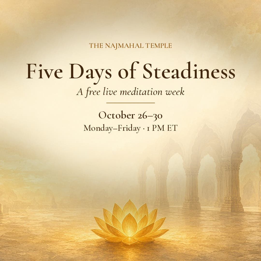 Five Days of Steadiness: A Free Live Meditation Week