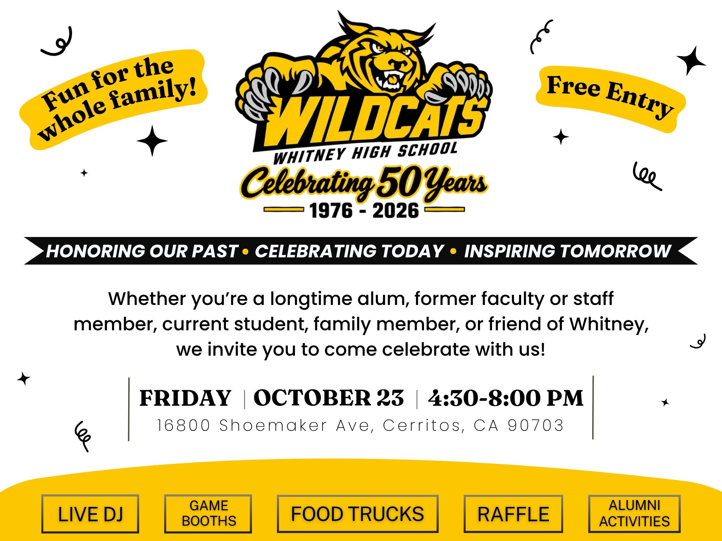 Whitney High School's 50th Anniversary Celebration