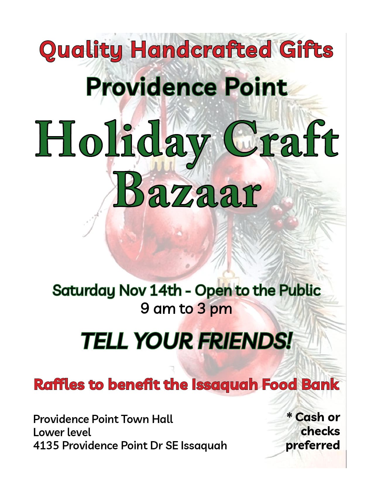 Holiday Craft Bazaar