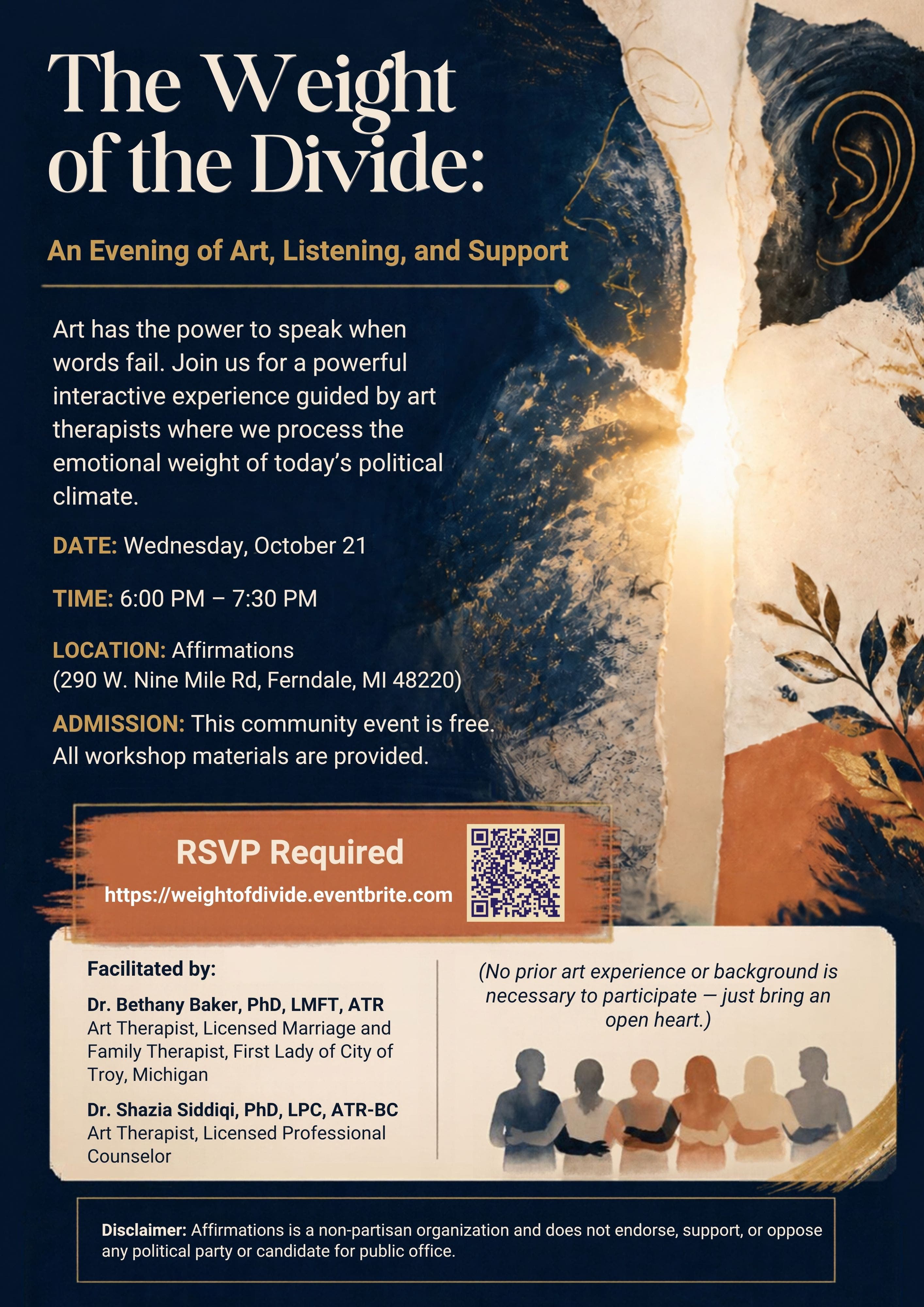 Free Community Art Night: Ease the Stress of Election Season (Oct 21, Ferndale)