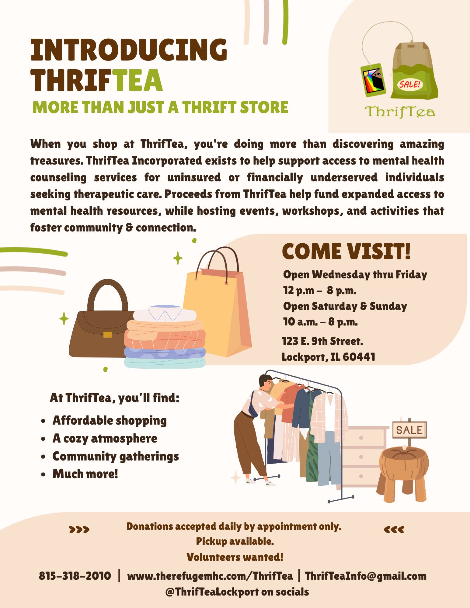ThrifTea Grand Opening/Ribbon Cutting & Costume Tea Party — October 28