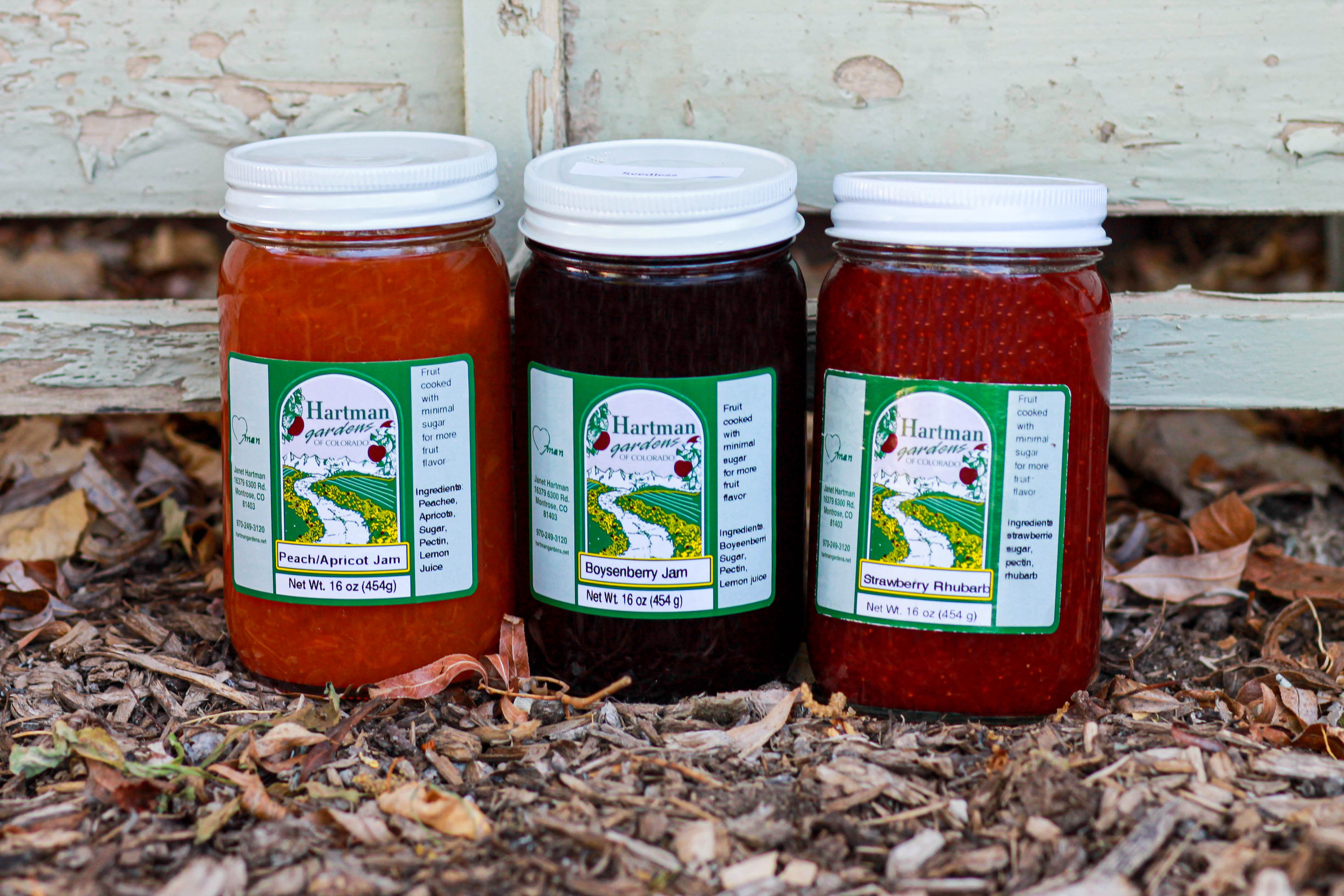 Local jams and fruit syrups