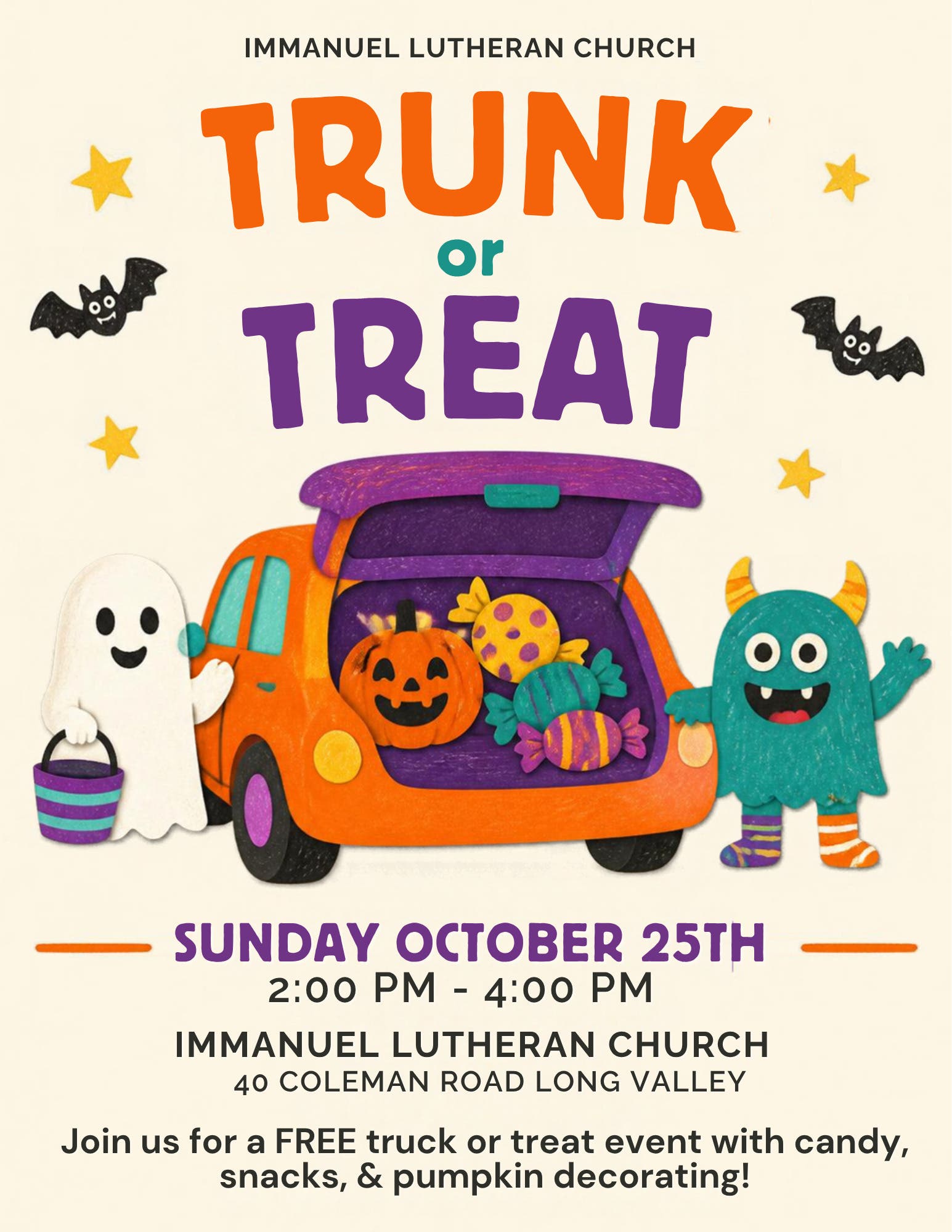 Free Trunk or Treat event!