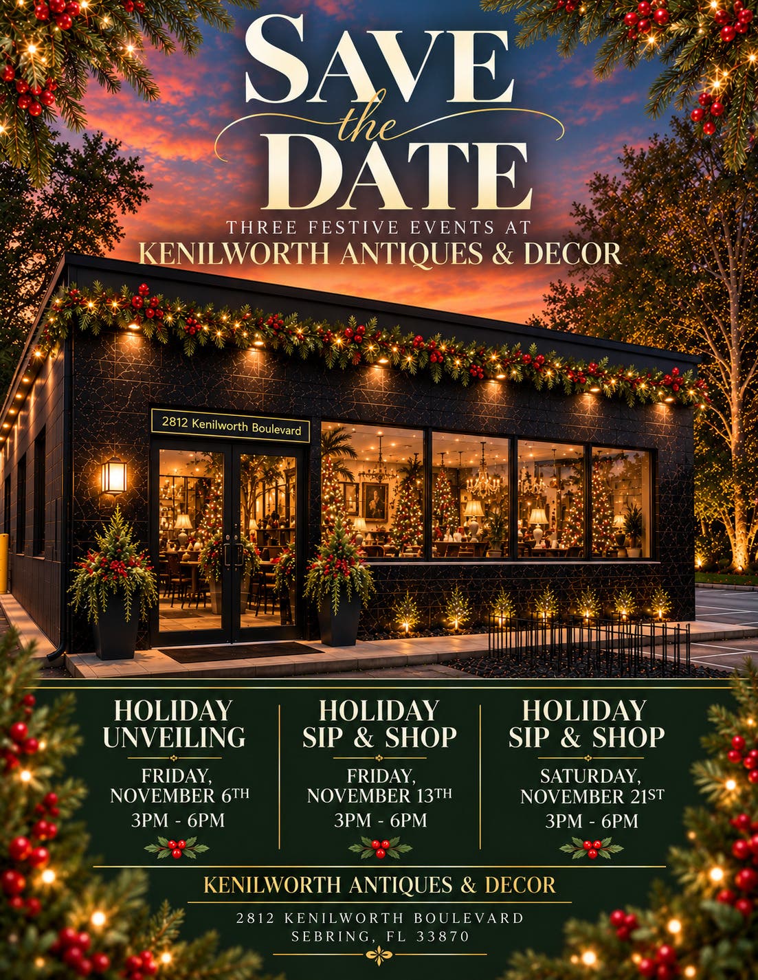 Holiday Unveiling at Kenilworth Antiques & Decor