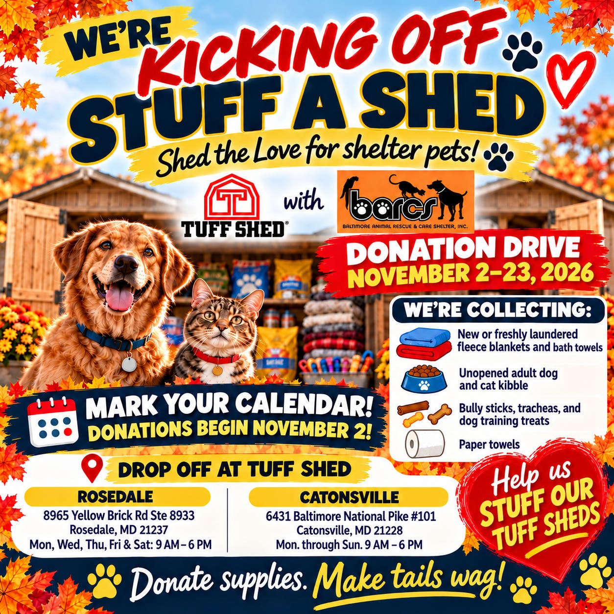 Stuff A Shed Donation Drive