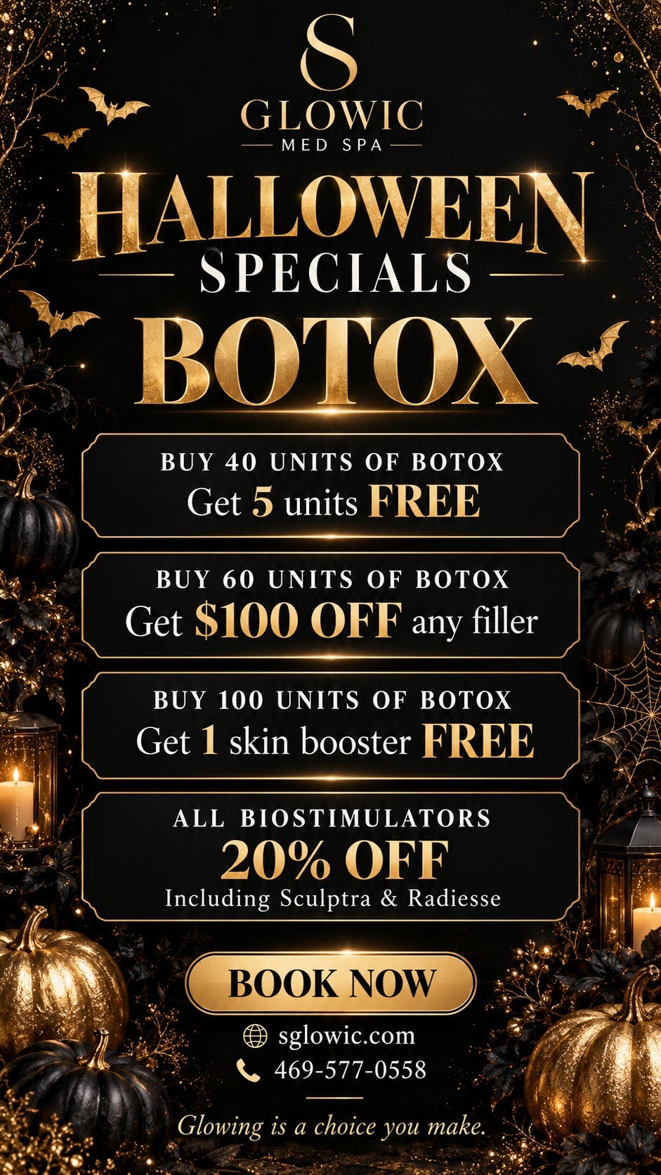 Glow Open House + Halloween Specials at S Glowic MedSpa