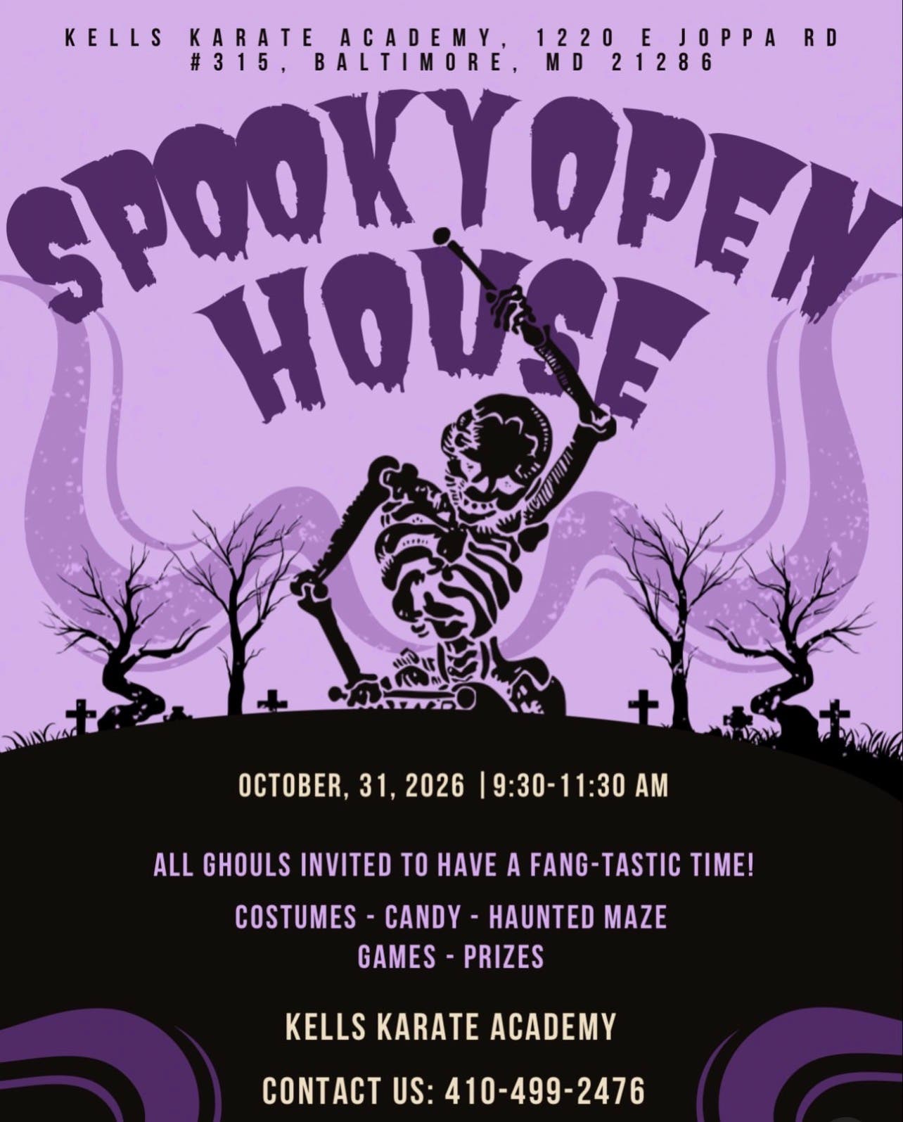 Kells Karate Academy Open House Halloween Party