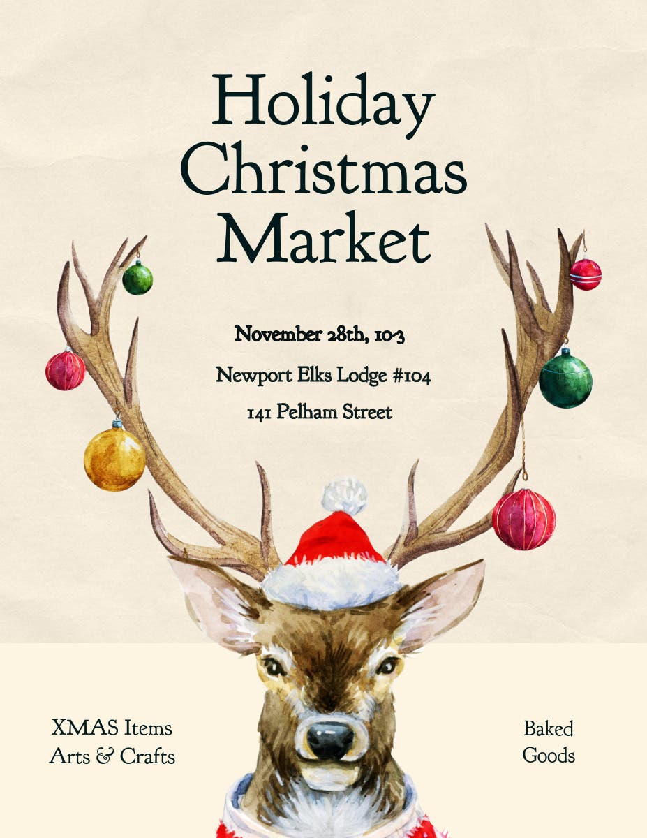 Holiday Christmas Market. Looking for vendors.