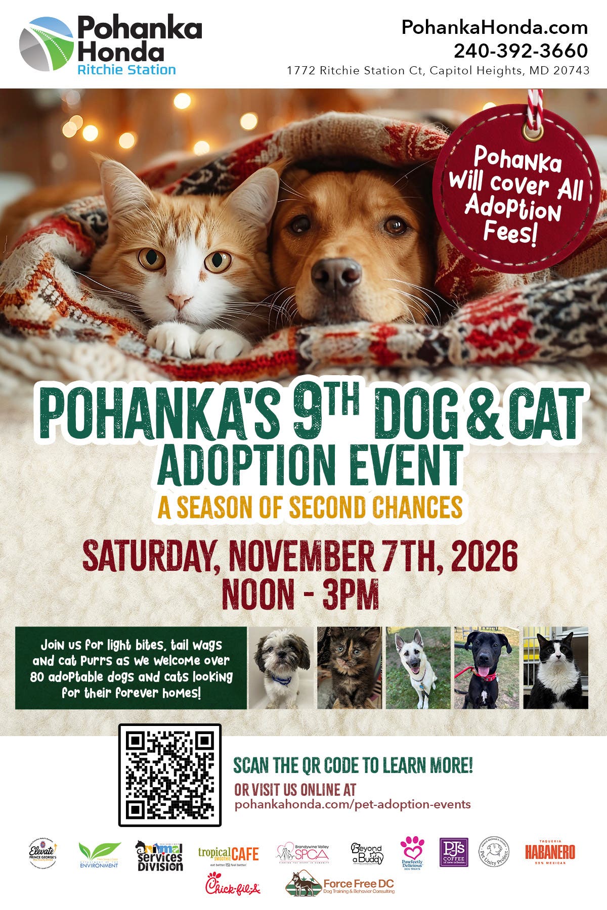 Pohanka's 9th Dog & Cat Adoption Event