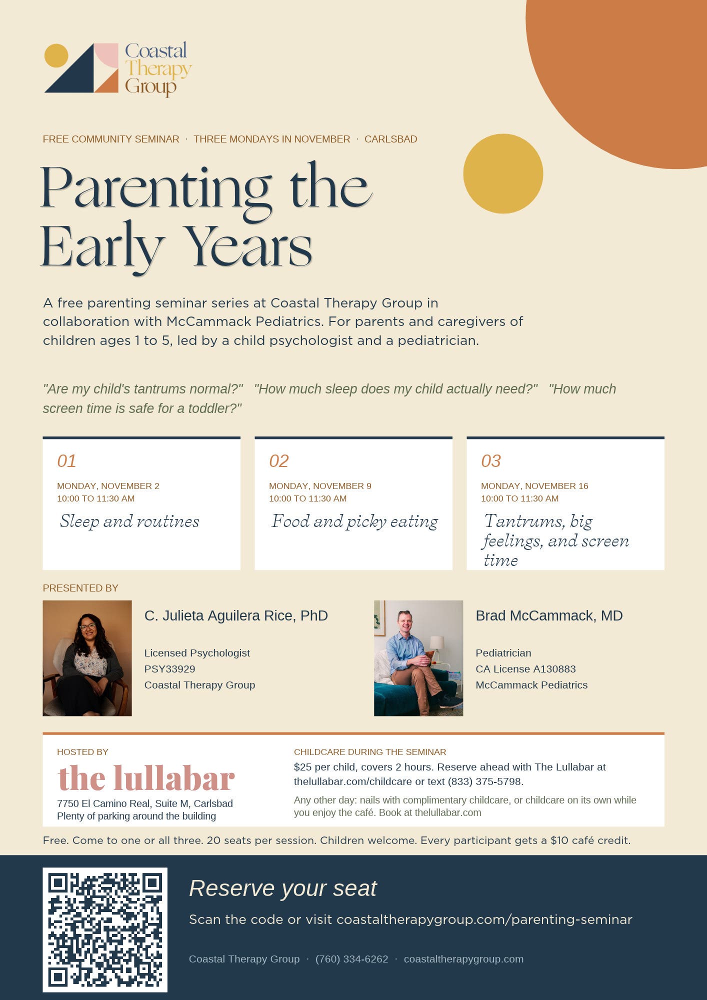 Free Parenting Seminar Series in Carlsbad