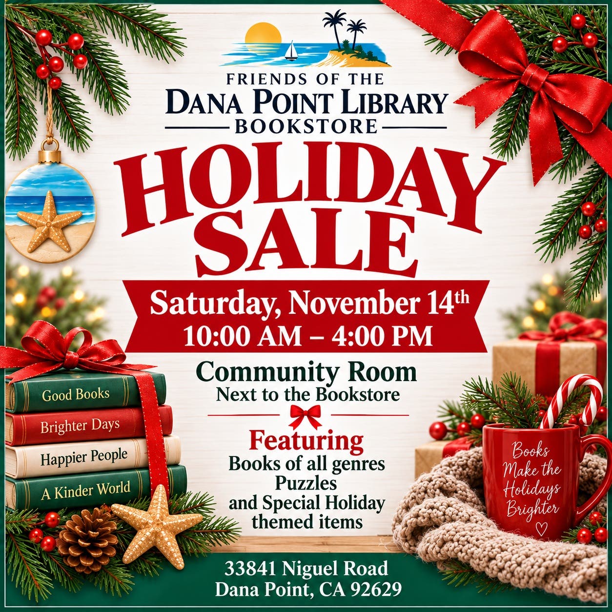 Friends of the Dana Point Library Bookstore Holiday Sale