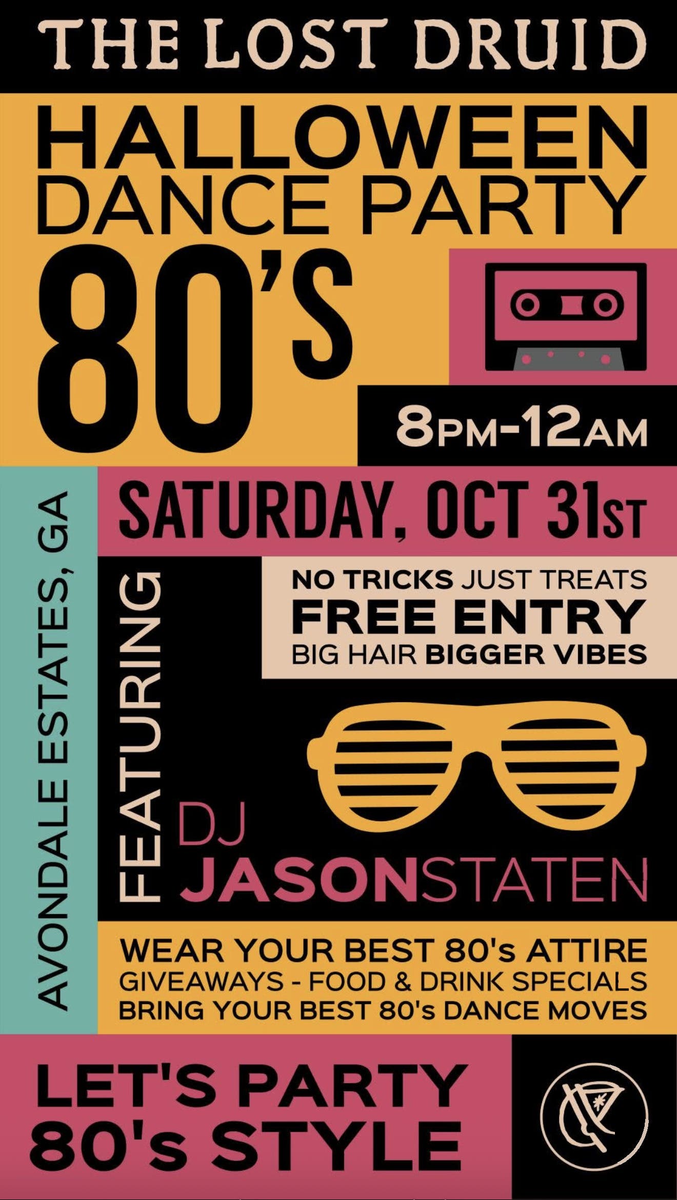 80s Halloween Dance Party at The Lost Druid (Free)