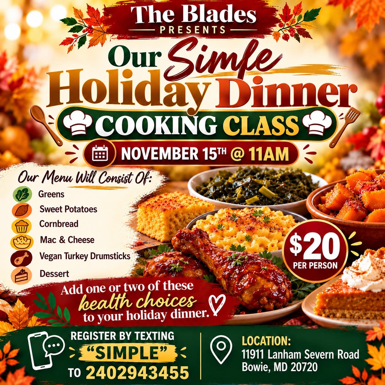 Our Simple Holiday Dinner Cooking Class