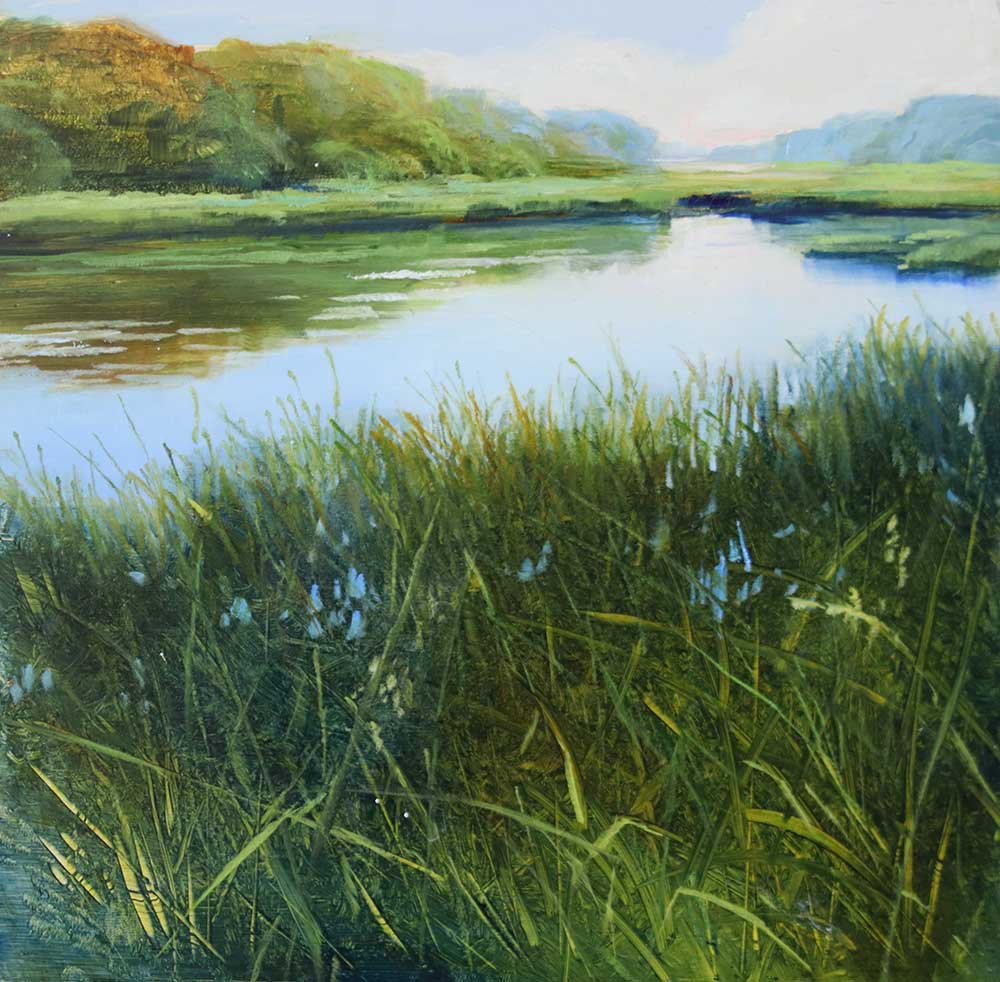 Janine Robertson’s Reflections of Light art exhibit at the Geary Gallery in Darien, CT