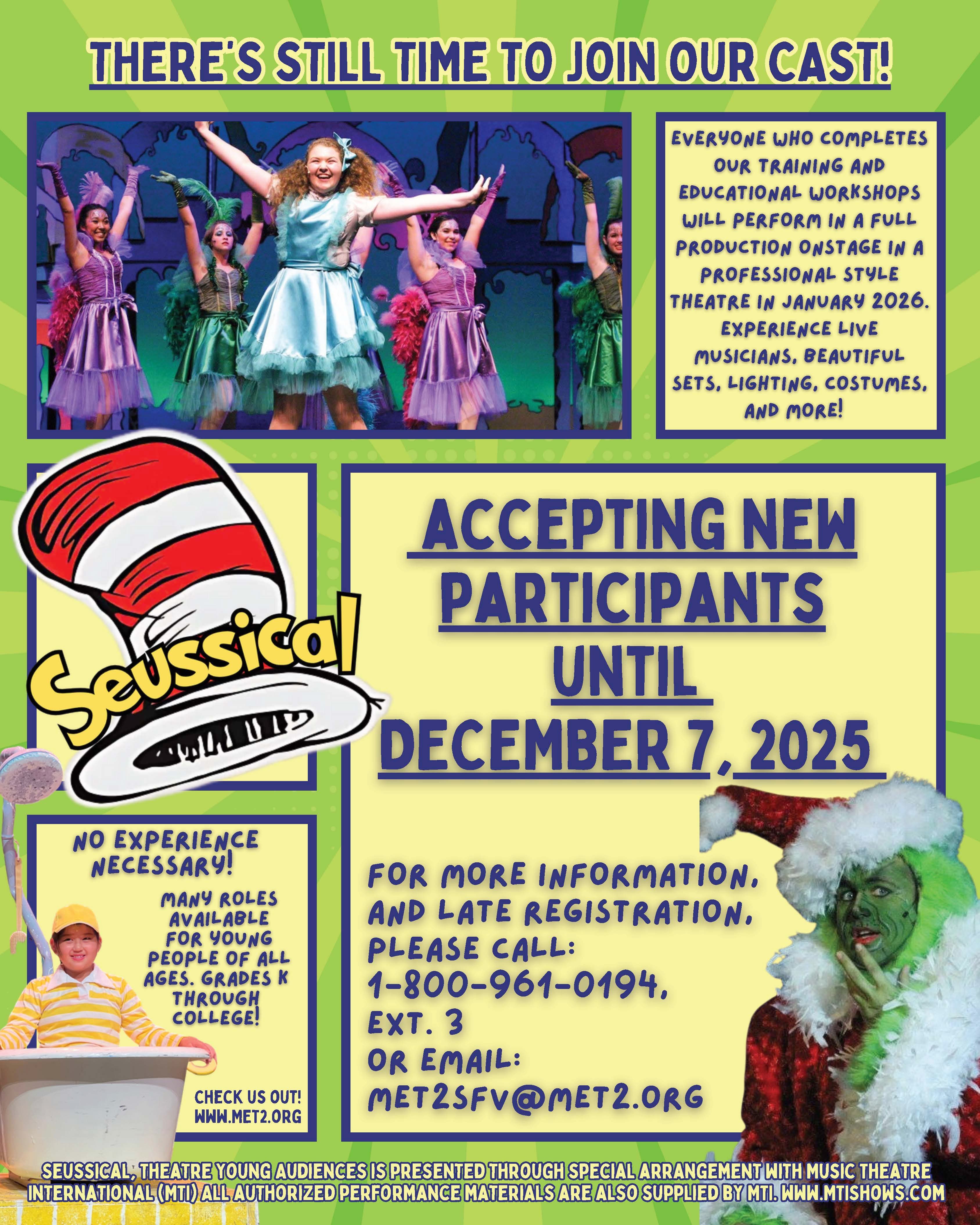 Be Part of the Cast of Seussical the musical