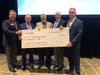 West Bend Mutual Insurance Company presents a $10,000 check to the Twin Valley Council, supported by Minnesota River Insurance Agency.