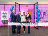 Holmdel Mayor Eric Hinds & Derek DeLuca, legislative director for the offices of Senator Declan O'Scanlon & Assemblywoman Serena DiMaso, welcome sisters Danielle Buccelato and Joelle Buccellato, owners of Renaissance Pilates + Wellness, to Bell Works
