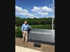 David G. Brickley, founder of Sept. 11 National Memorial Trail Alliance, stands by the 9/11 Pentagon Memorial.