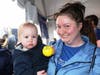 Liberty Bay Credit Union employee Devon McLaughlin and her son