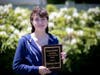 Katherine Bahret accepts the Outstanding Youth Leadership Award - Middle School