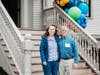 Larry Lessard and Jennifer Meshna from Achieve Renewable Energy enjoy the celebration.  
