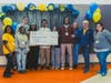 Pictured (l-r): Program Coordinator, Vitalie Memeus; EVkids Youth Leaders Alexa Santana, Mariama Bangoura, Blake Dacosta, Fatoumata Balde, Souleymane Diallo; Advisor Dede Evans; SCI Pres., David Crowley; Advisor, Ashely Clavel; Coach, Sam Gerry (back).  