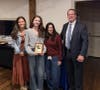 Katie McGuinness receives the High School Youth Advocate Award from A Healthy Lynnfield's Youth Council advisors and the organization's chair, Phil Crawford. Pictured (l-r): Krista Normandin, McGuinness, Risa Ferrara, and Crawford.