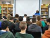 Shelia Scott, LAFCU community financial education & business development officer, speaks to Lansing Christian seniors during the school’s fourth annual LAFCU Financial Reality Fair.