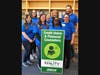 Volunteering to help students learn the skills of financial stewardship are LAFCU employees, from left, Morgan Pray, Alyssa Troub, Ambera Bedard, Melissa Whiteman, Patricia Forsyth, Shelia Scott, Kellie Swiger, and Zac Williams.