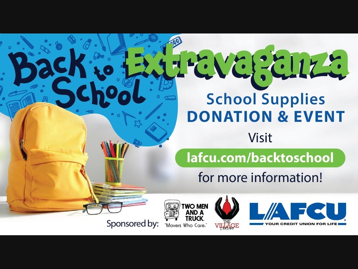 Donations for grades K-12 students are being collected at all LAFCU locations through Friday, Aug. 16.