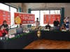 Contestants, prepared to take on the challenge at Quality Dairy's second annual pączki eating contest, with support from LAFCU, who matched the first-place winner’s prize donation to the charity of their choice
