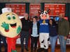 LAFCU representatives and mascot Laff-e the Cow join Quality Dairy’s team to mark the third annual Paczki Palooza, continuing a Lansing tradition that blends fun and philanthropy.