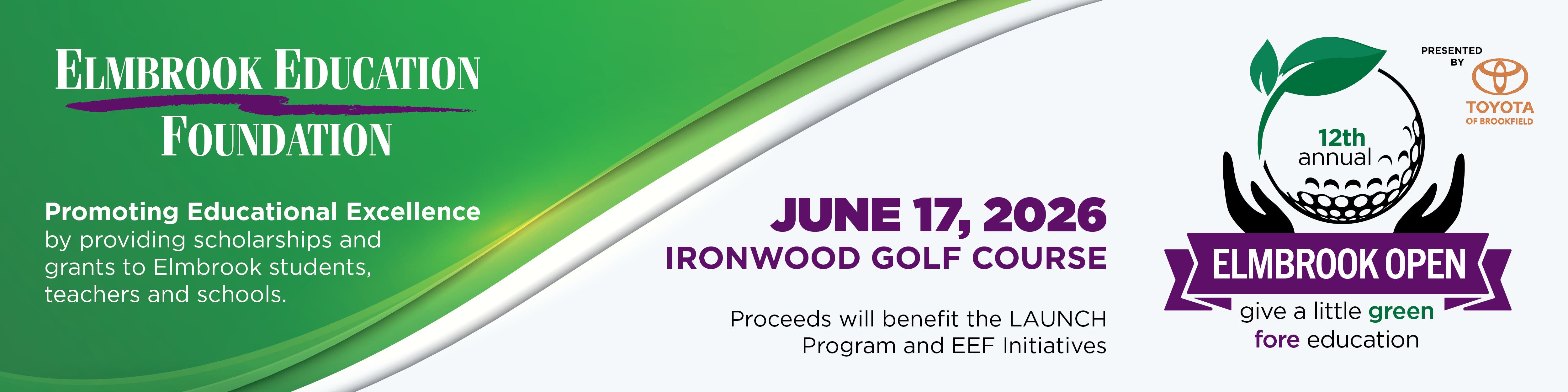 12th Annual Elmbrook Education Foundation Golf Outing, presented by Toyota of Brookfield 
