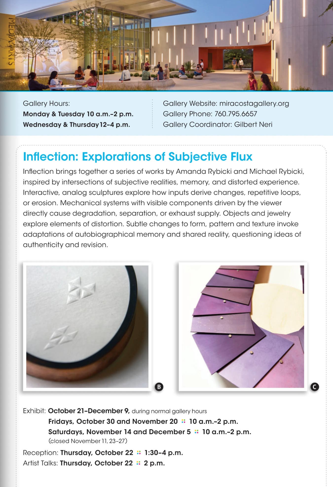 MiraCosta College Presents: Inflection: Explorations of Subjective Flux