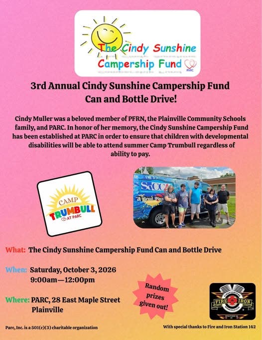 Bottle drive on Oct. 3 benefits PARC campers