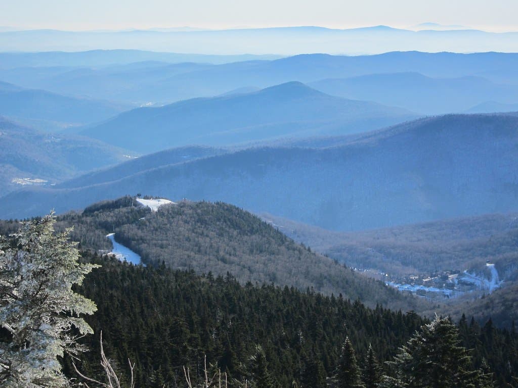 At the Peak of Killington Mountain, Facing Bear Mountain