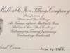 M.I.F. 1/6/1909 Drawing & Description  (part 2 of 2)