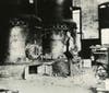 Branford Electric Power Plant-Interior-Two Coal Fired Boilers with Stoker and coal shovel