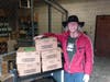 Executive Director Sonja Wadman at the Waltam high school loading dock