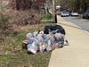 Trash from the Mass Central Rail Trail near Lyman Street.