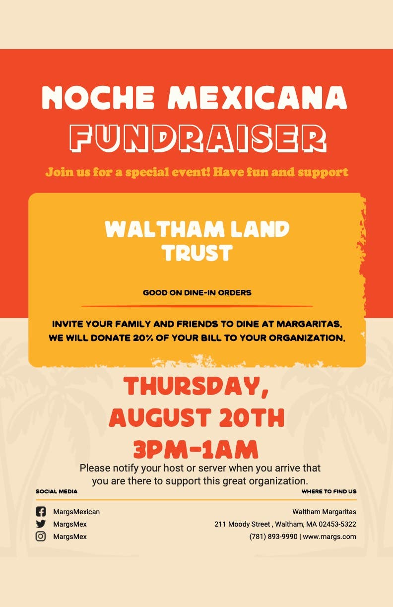 Noche Mexicana Fundraiser for Waltham's Environment