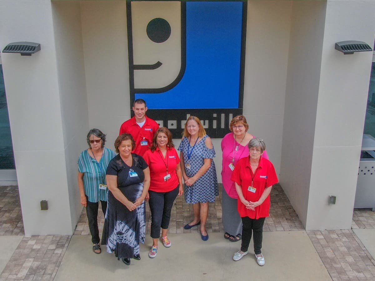 Goodwill Manasota GoodPartner Coaches (from l-r) Diana Olivieri, Ana Magadan, Josh Poling, Yolanda Garcia, Cathy Metcalfe, Dana Knuuti and Pamela Bavo