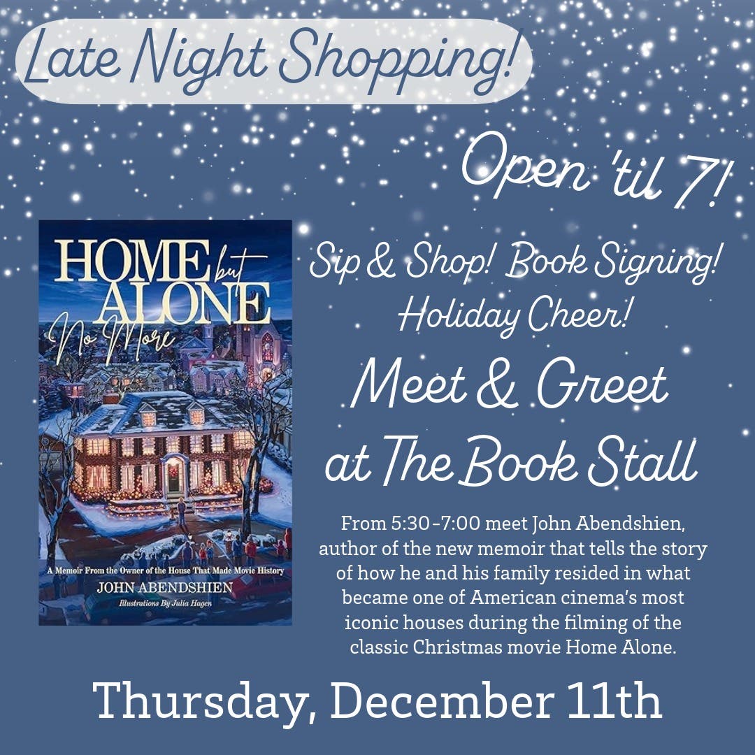 Home But Alone No More: Meet & Greet and Late Night Holiday Shopping at The Book Stall