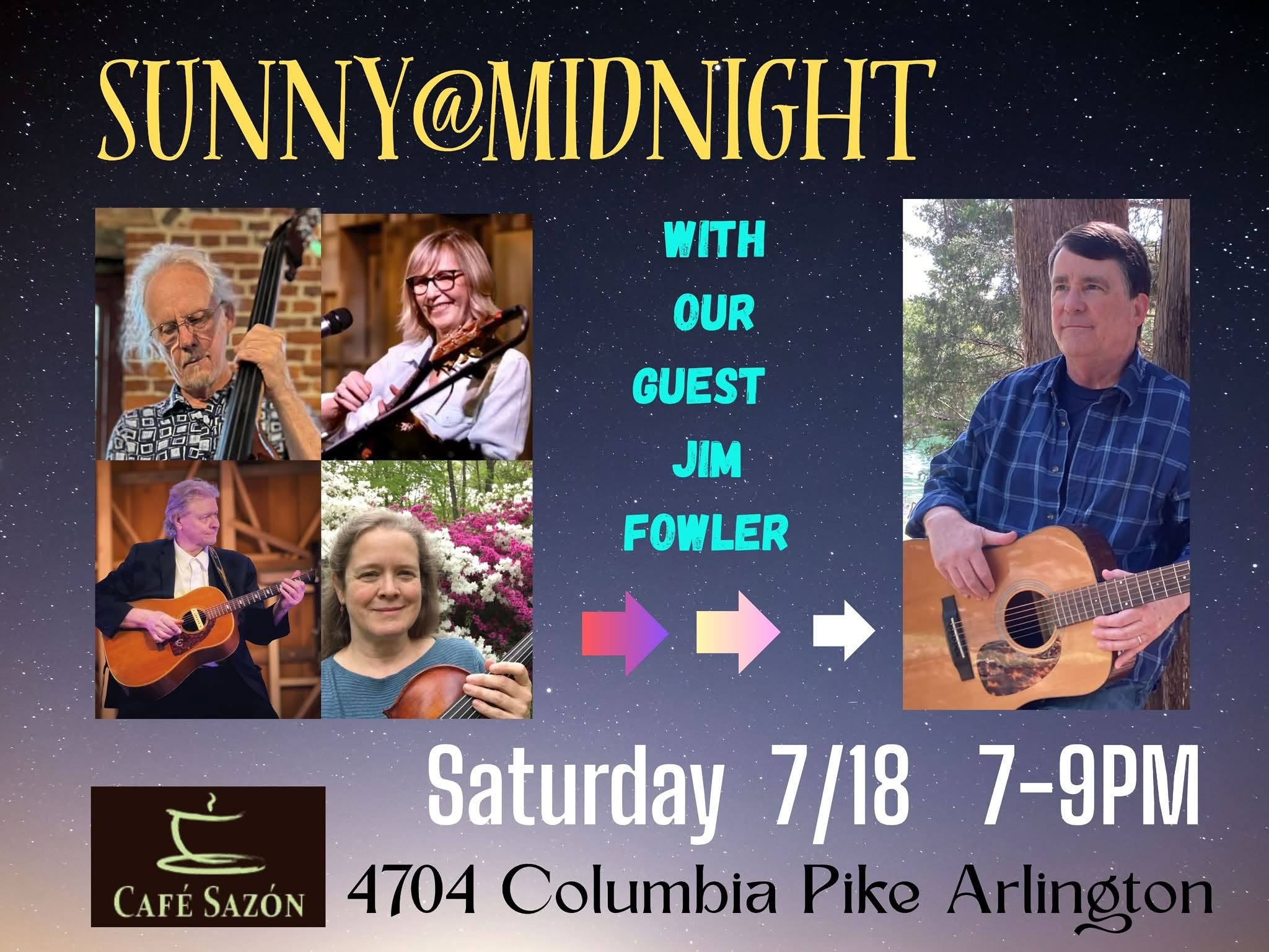 Sunny@Midnight at Cafe Sazon this Saturday