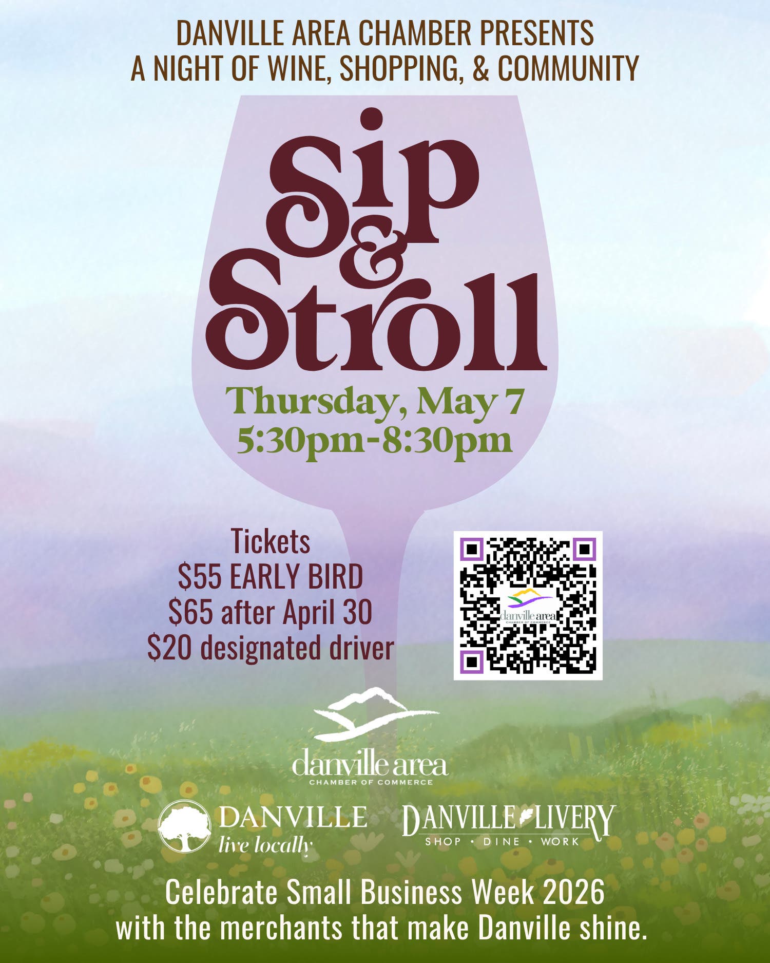 Grab Your Glass for Danville's Sip and Stroll 2026