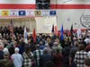 Students, staff, and community members gathered in the Oak Lawn-Hometown Middle School's gymnasium to honor local veterans. 
